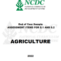 NCDC AGRICULTURE SAMPLE ASSESSMENT ITEMS FOR S1&S2
