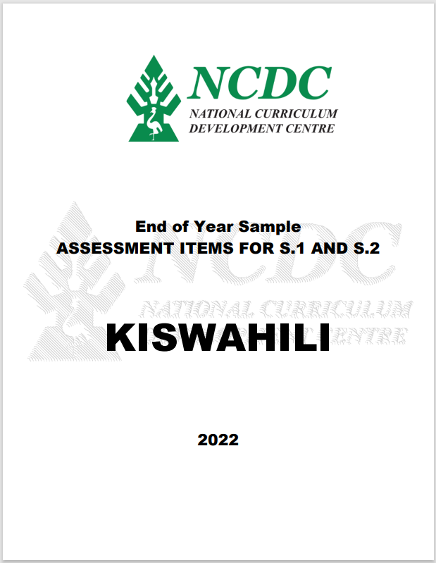 NCDC KISWAHILI Sample Assessment Items For S1&S2